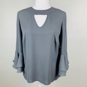 SOHO NYC Jeans Gray Blouse, XS